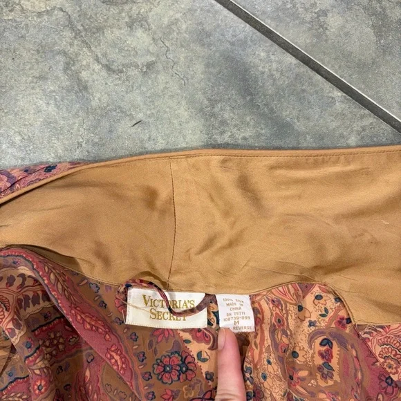 Vintage 1990s Victoria’s Secret Gold Label Silk Robe SZ M Lingerie Quiet luxury - Picture 6 of 10